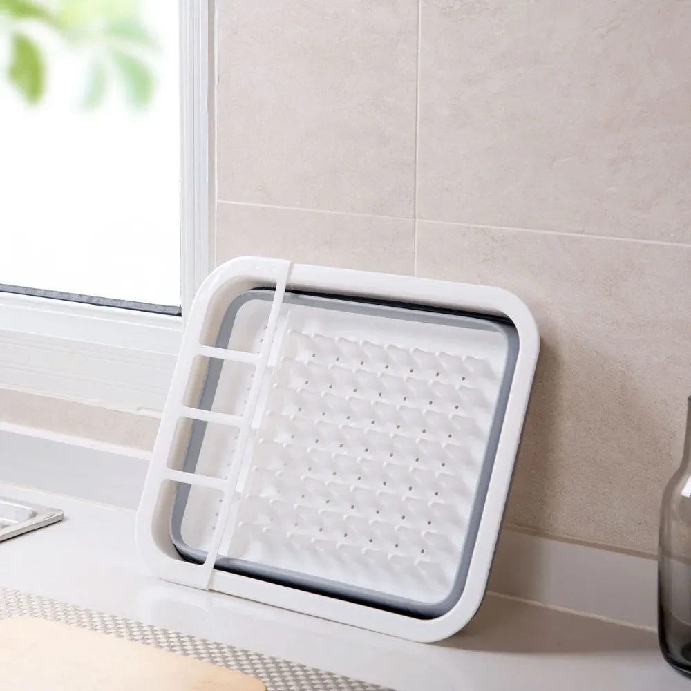 Folding Kitchen Dish Drainer Drying Rack Tableware Plate Holder Dinnerware Shelf Storage Organizer Kitchen Accessories