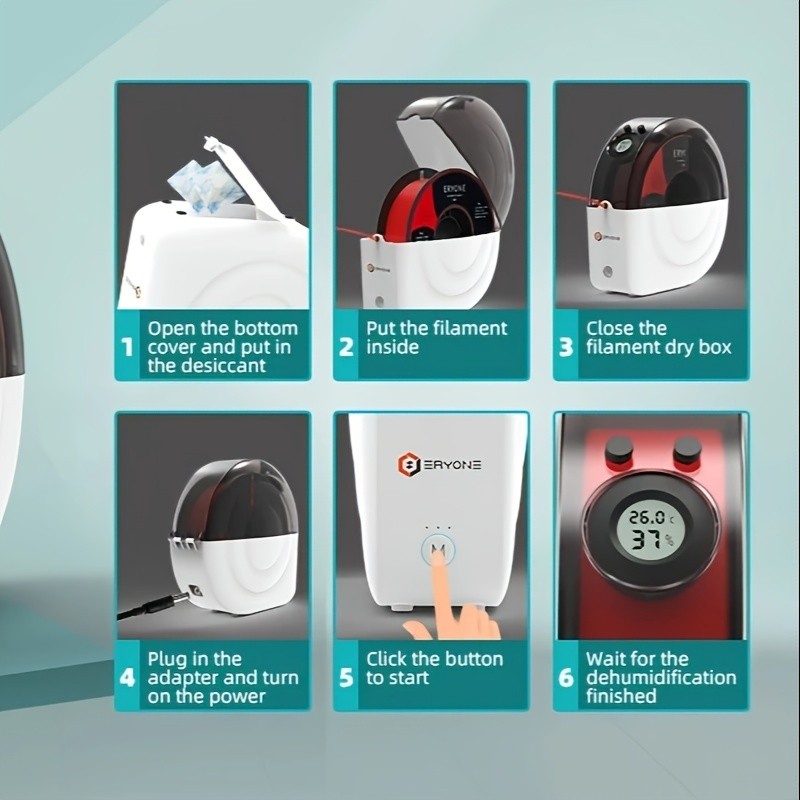 ERYONE Promotion New Snail Dryer Box M2 For 3D Printing Filament All-Round Drying With High Precision Thermohygrometer