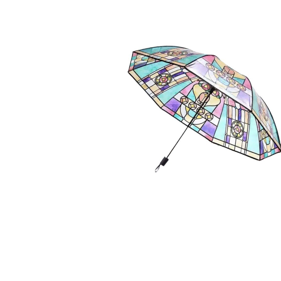 Vintage Stained Automatic Umbrella