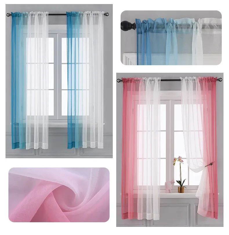 Light Blue Sheer Curtains