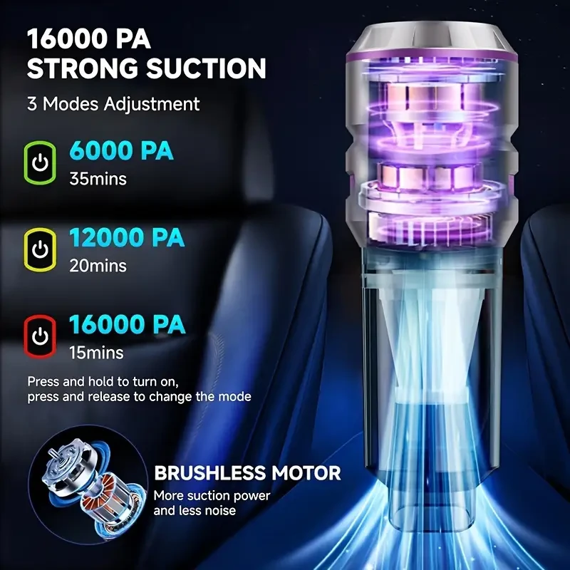 QILIEASY 16000Pa High Suction 4-in-1 Handheld Vacuum