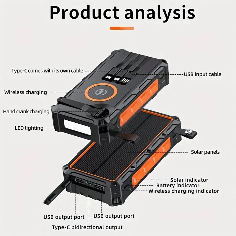 30000mAh Power Bank Wireless Charger