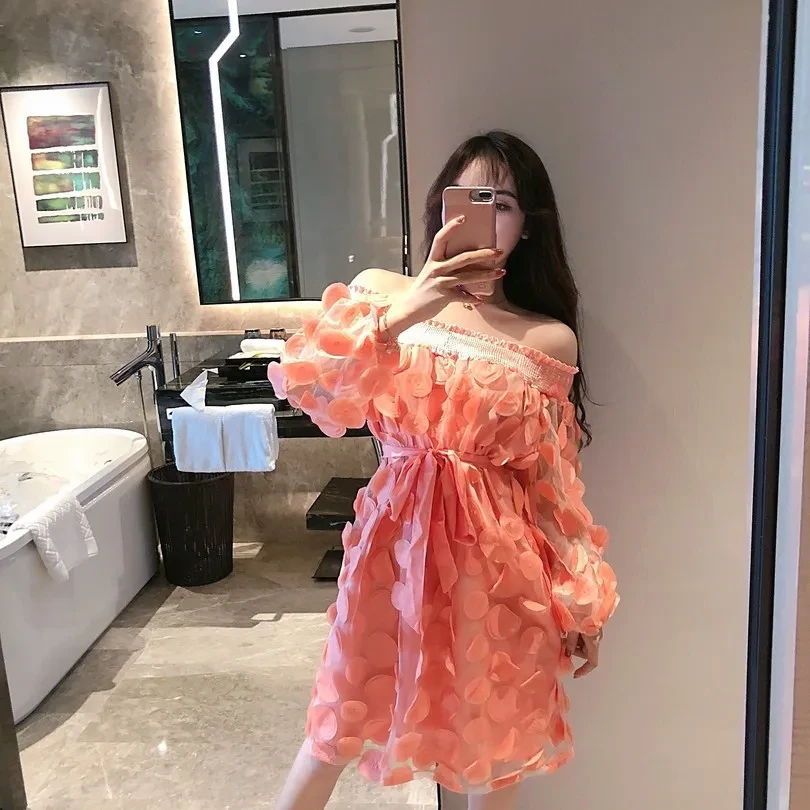 Flowers bubble skirt