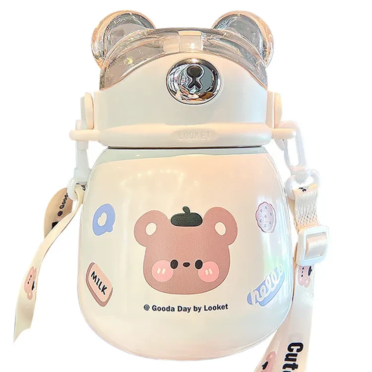 Stainless Steel High-value Bomb Lid Straw Pot Belly Cup