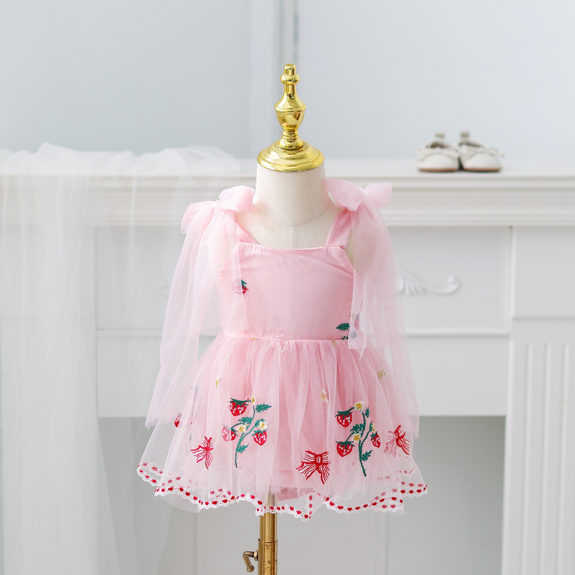 Baby Girl Sleeveless Baby Mesh Princess Dress