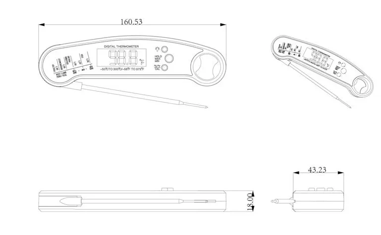 Food Barbecue Thermometer