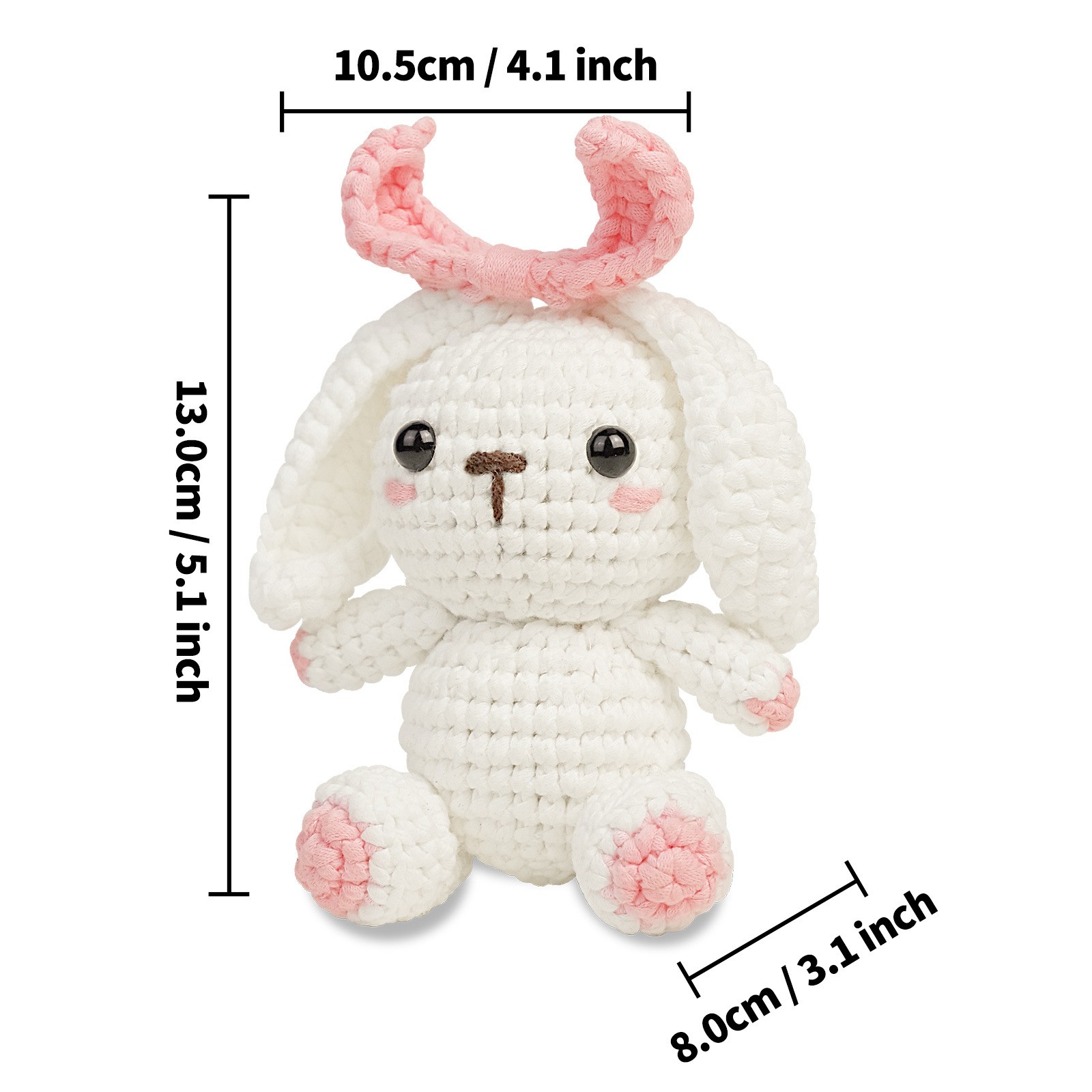 Lop Eared Rabbit Wool DIY Suit Simple Crochet Doll