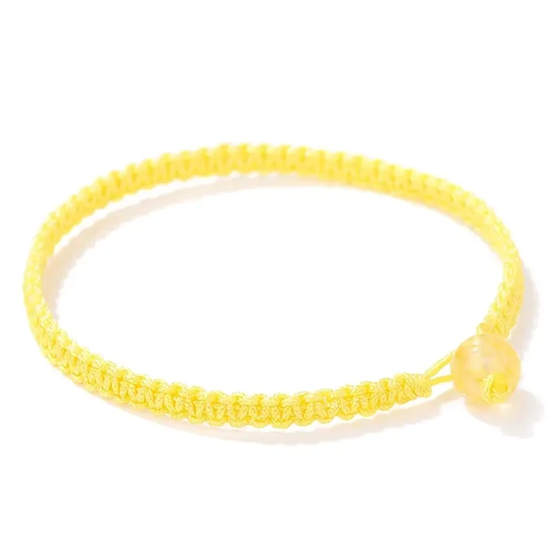 Handcrafted Green Flat Knot Bracelet with Natural Stone Bead - Adjustable, Braided Good Luck Charm for Couples