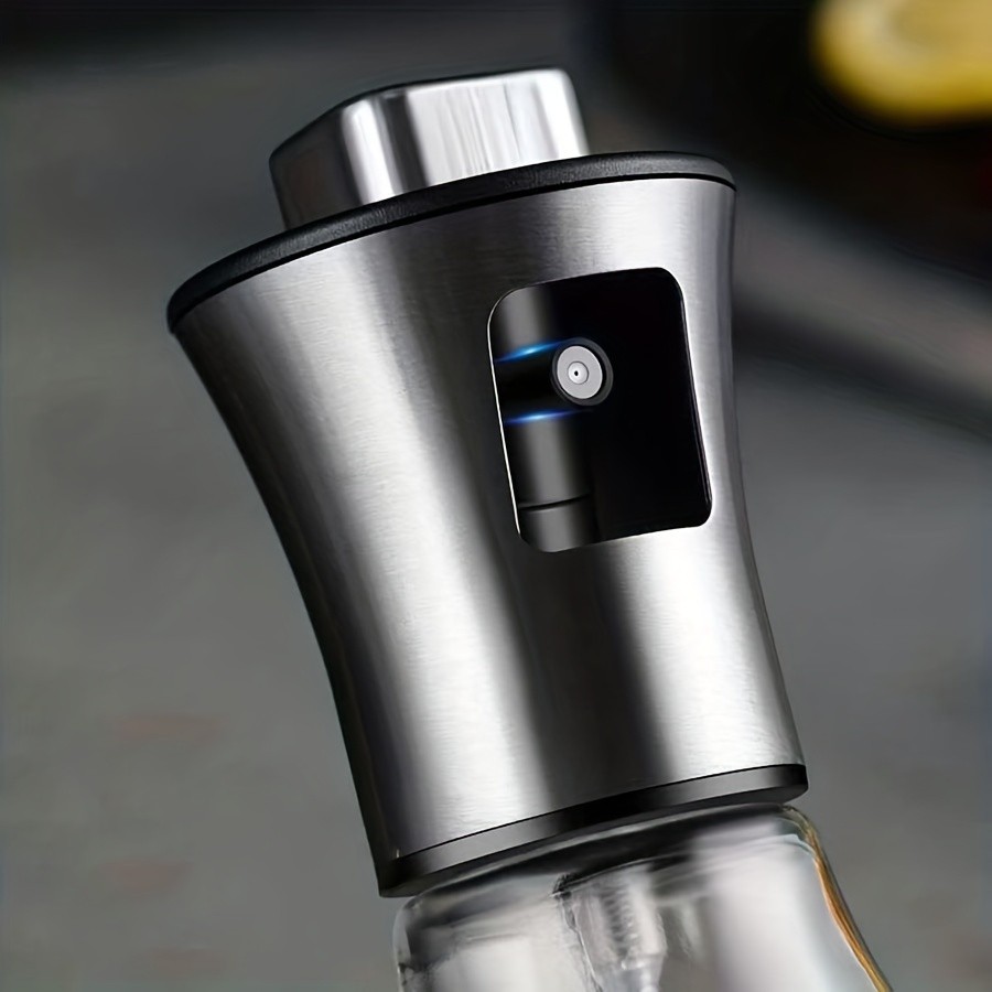 304 Stainless Steel Oil Spray Bottle - Pressurized Spray Glass Oil Spray Pot for Kitchen, Olive, Edible Oil, Barbecue - Ideal for Restaurants and Special Occasions like Eid Al-Adha Mubarak