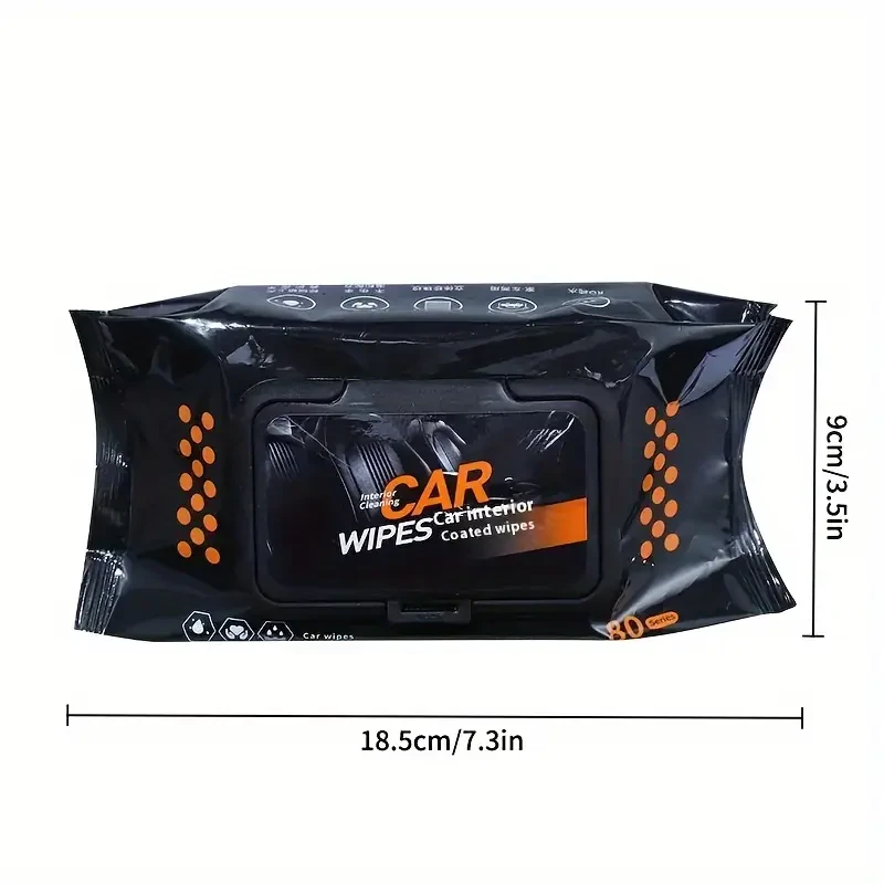 80pcs Multi-Purpose Car Interior Cleaning Wipes