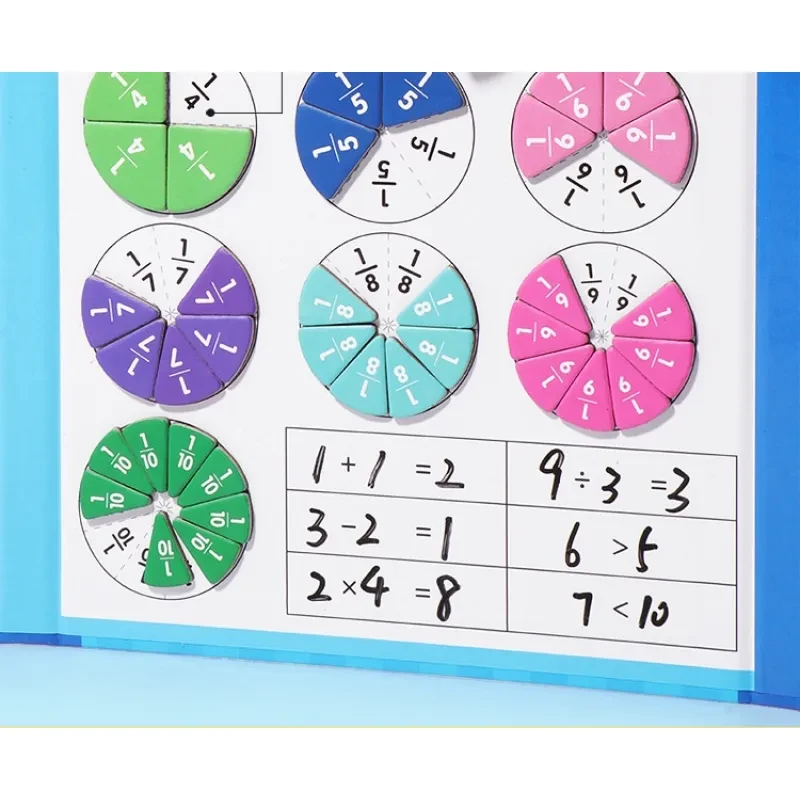 šMontessori Magnetic Book Fraction Puzzle For Children