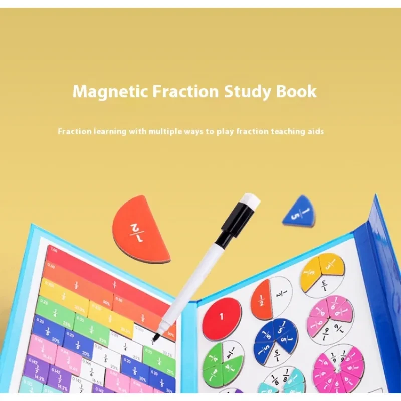 šMontessori Magnetic Book Fraction Puzzle For Children
