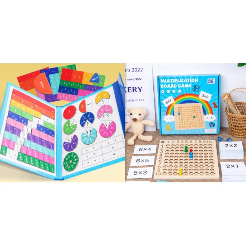 šMontessori Magnetic Book Fraction Puzzle For Children