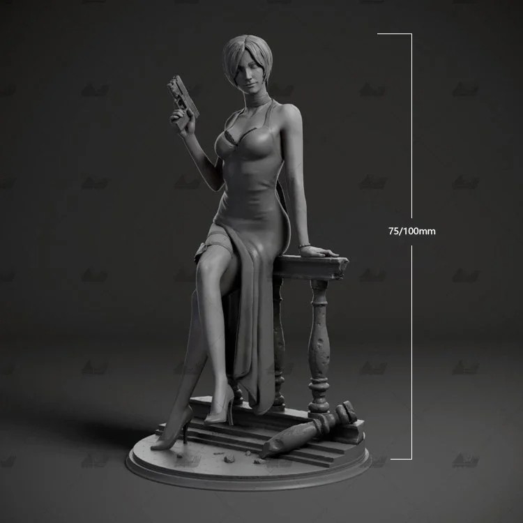 1/24 75mm & 1/18 100mm Resin Model Girl Killer Figure Unpainted No Color