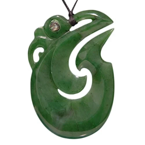Jade Manaia Hook Pendant
