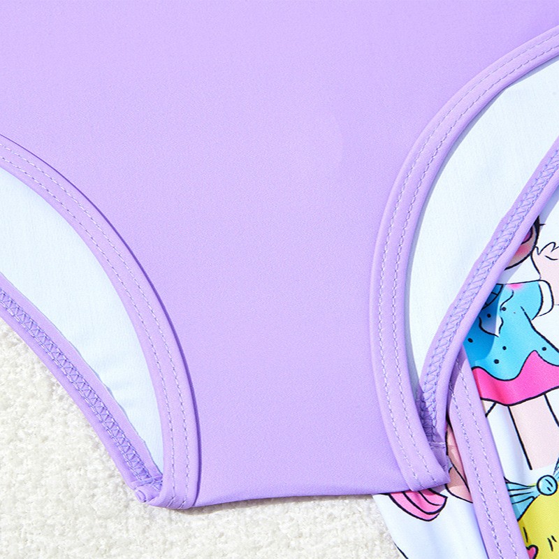 Printed One Piece Swimsuit Cute Girl Bikini Beach Two-piece Set