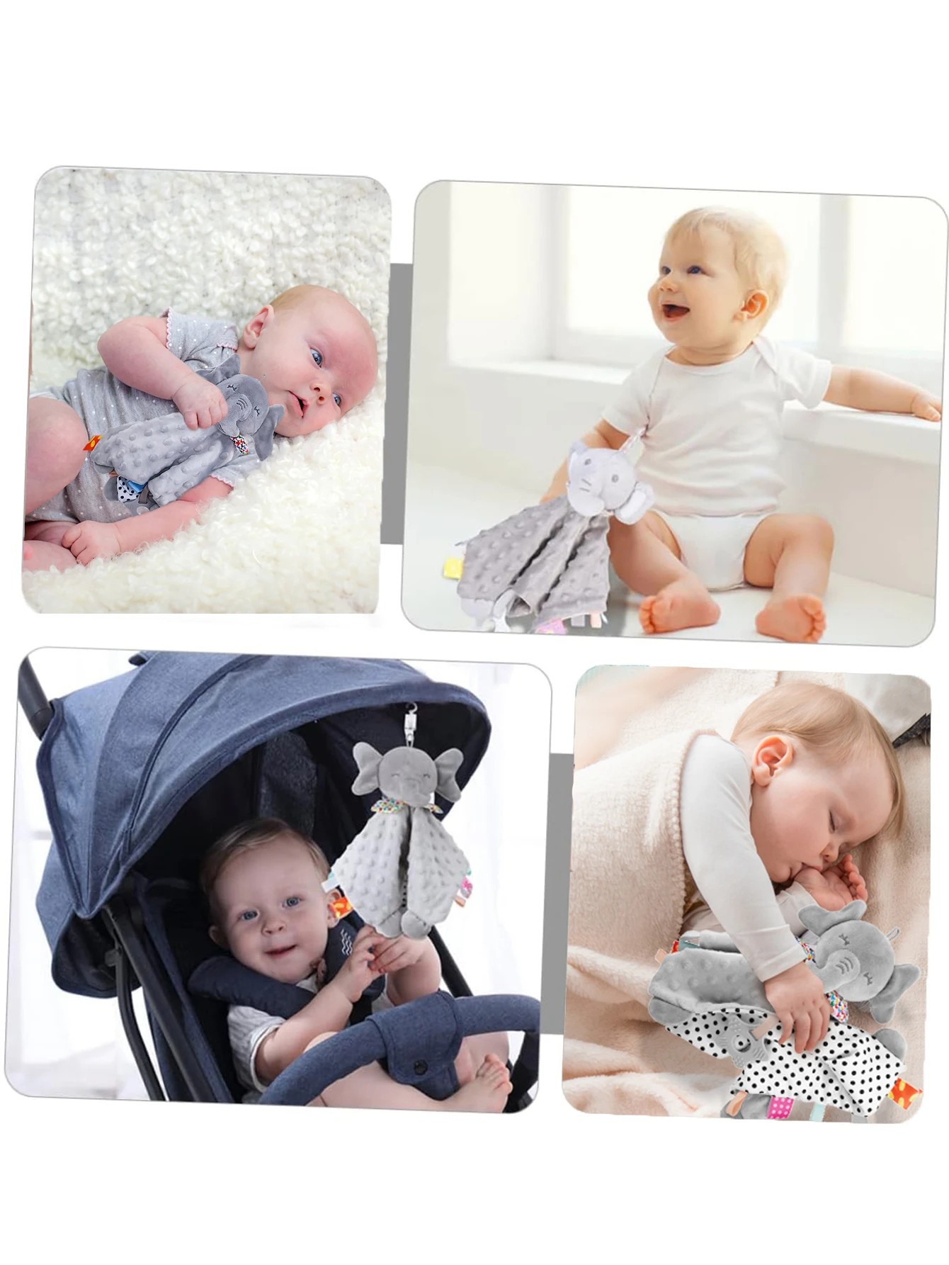 Elephant Baby Comforter Blanket  Soft, Reassuring Comfort for Your Little One