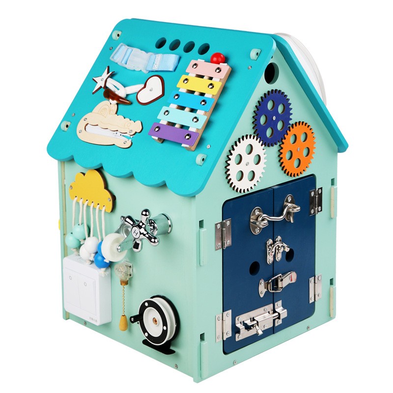 Montessori Early Childhood Education For Baby Busy House Box Diy Educational Toys