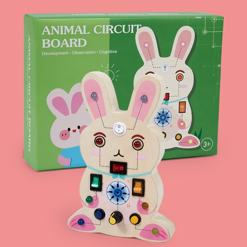 Wooden Animal Simulation Circuit Board Educational Toys
