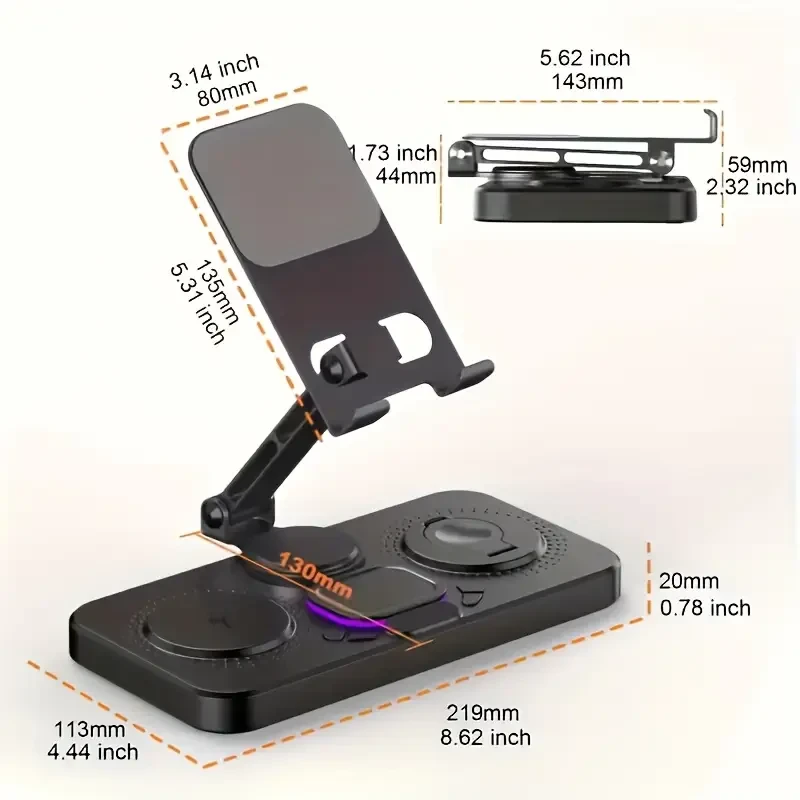 ToCome 6-in-1 Apple Charging Station with iPad Dock