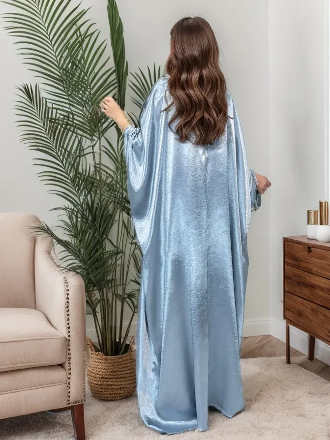 Plus Size Black Satin Robe