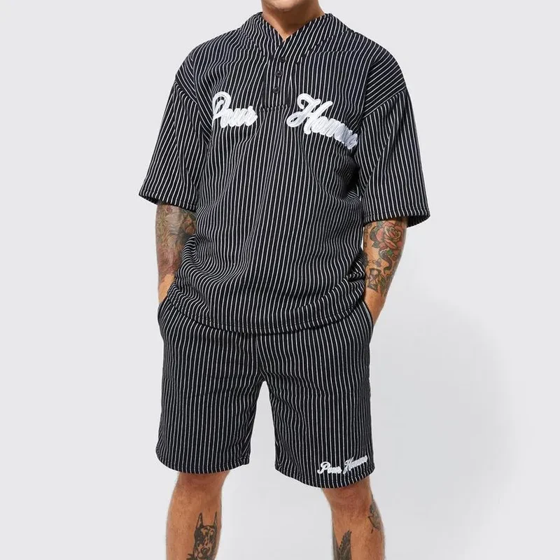 Mens Shorts Suit Set