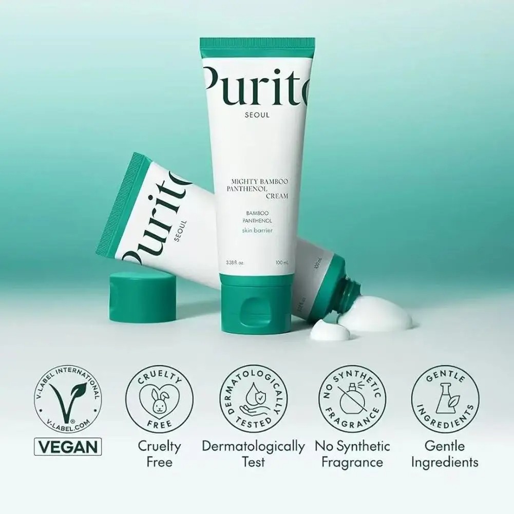 Purito Cream Bamboo Extract Panthenol - Intensive Moisturizing, Repairing, Revitalizing, and Soothing