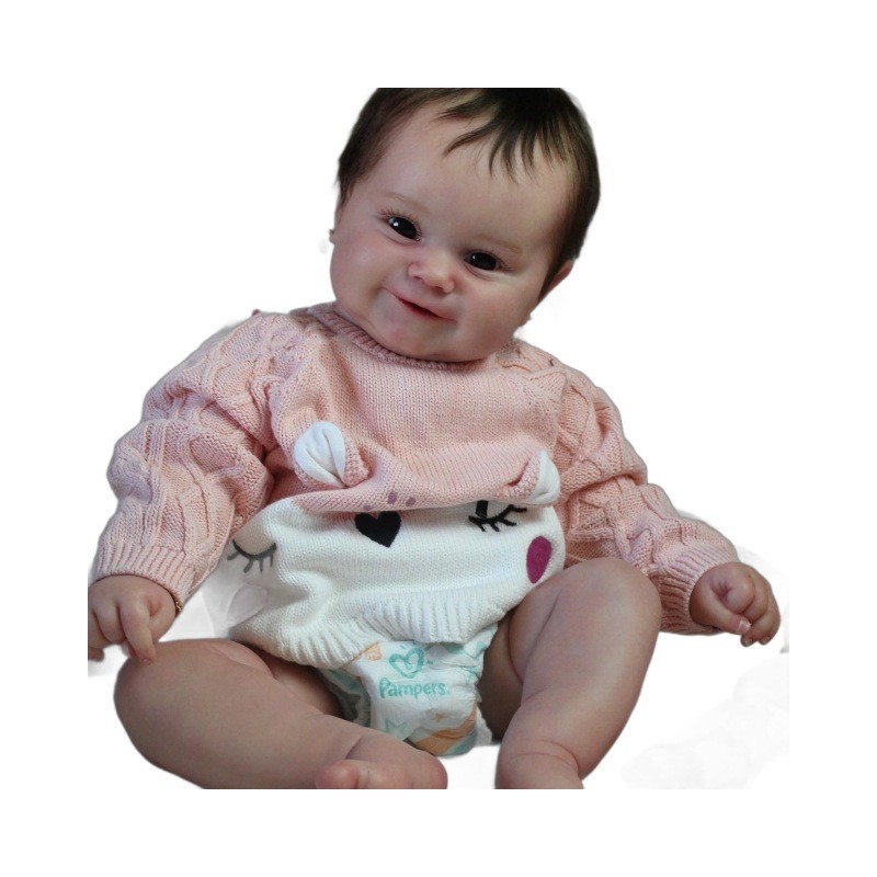 Reborn Doll Full Glue Can Take A Bath High Color Implanted Hair Can Take A Bath