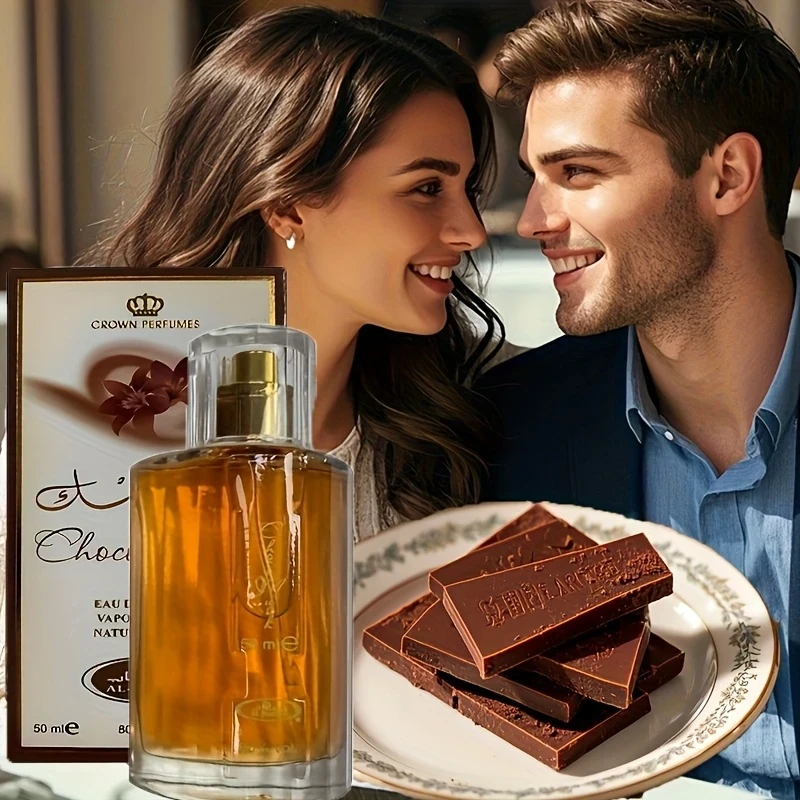 Crown Perfume Eau de Toilette - Sweet Chocolate Infusion, Fresh & Long-Lasting, Non-Greasy, Ideal for Men & Women, Perfect for Travel, Dates, and Daily Use, 1.7oz Travel-Sized Gift Box