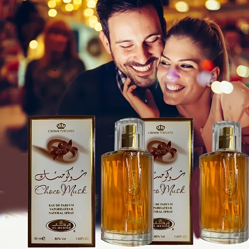 Crown Perfume Eau de Toilette - Sweet Chocolate Infusion, Fresh & Long-Lasting, Non-Greasy, Ideal for Men & Women, Perfect for Travel, Dates, and Daily Use, 1.7oz Travel-Sized Gift Box