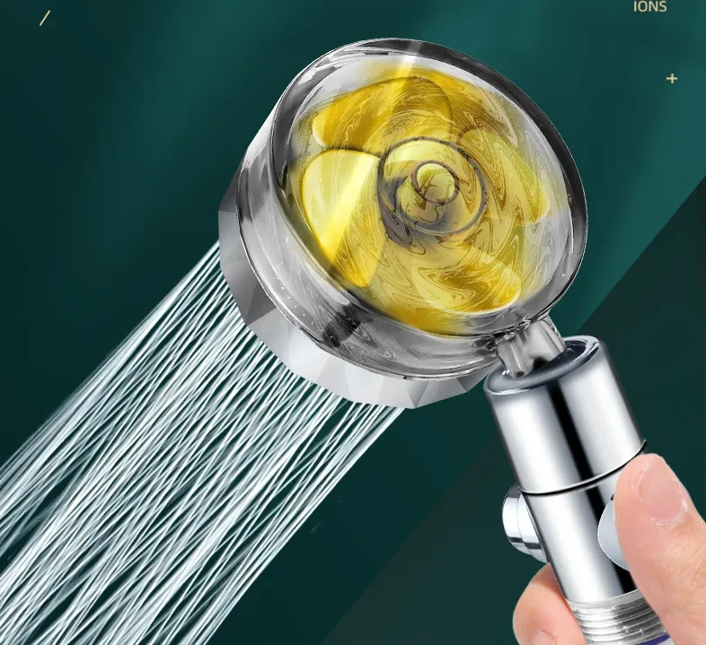 propeller driven shower head