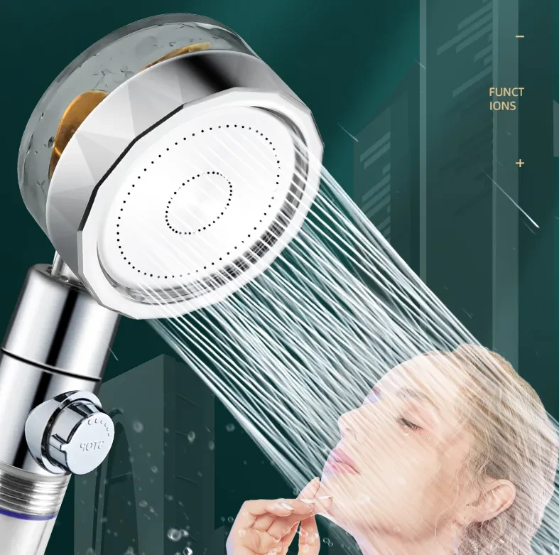 propeller driven shower head