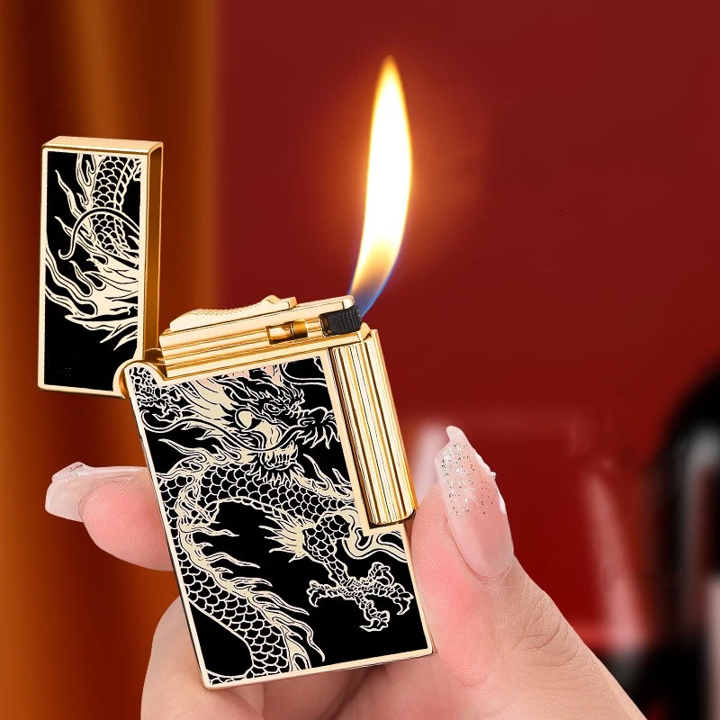 New Metal Retro Side Sliding Wheel Lighter