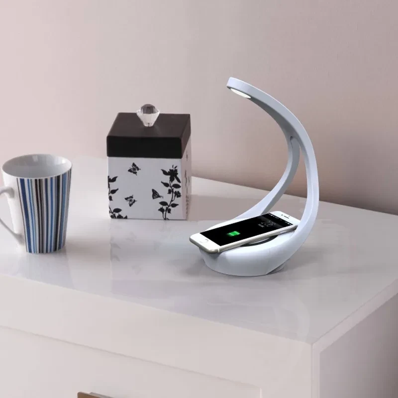 Mobile Phone Wireless Charging LED Desk Lamp Bluetooth Speaker