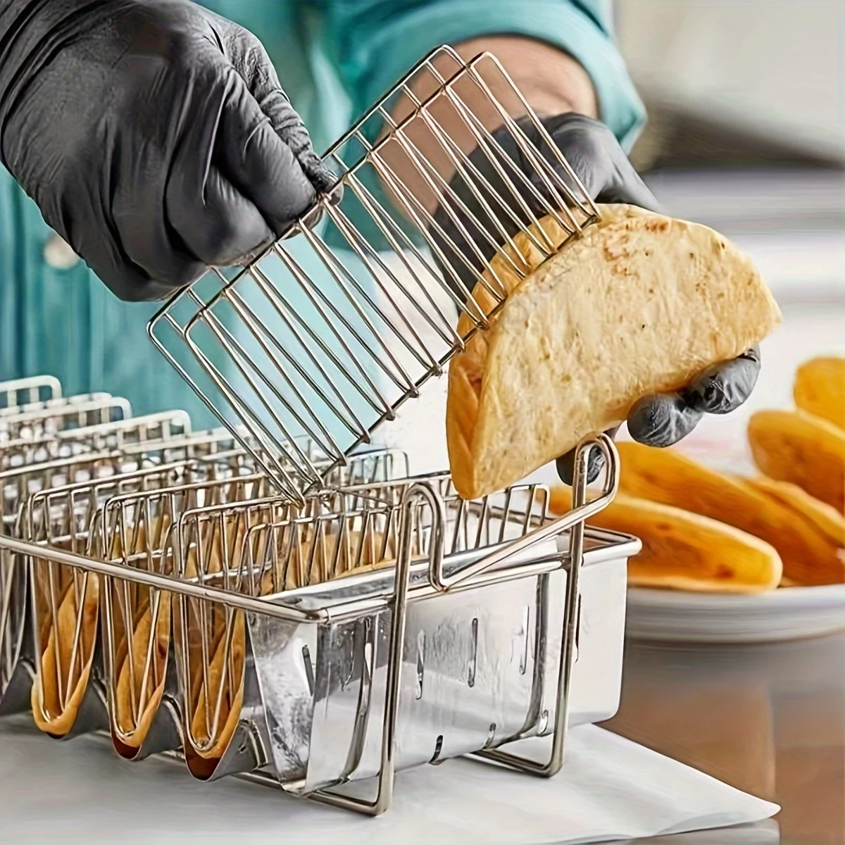 1 Set Of 8 Grids Mexican Tucker Frying Basket