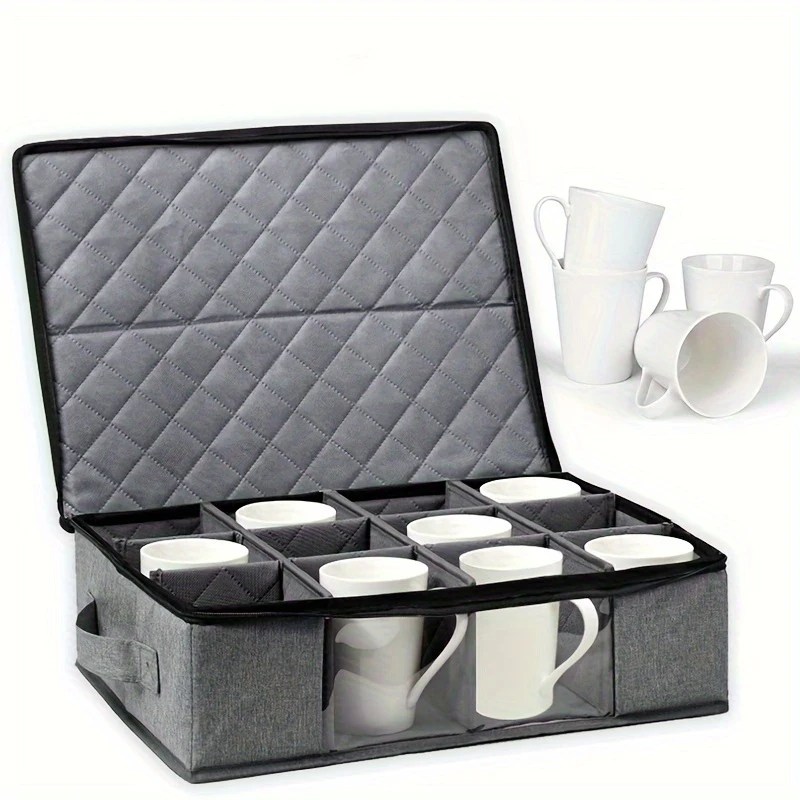 Stylish Mug and Cup Storage Box with Divider