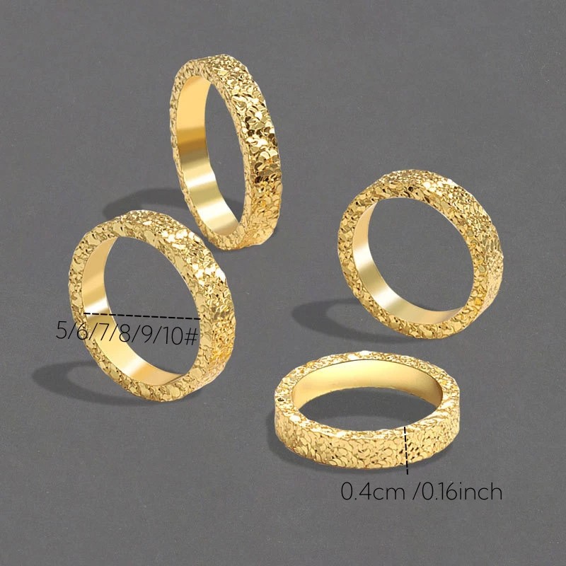 Stainless Steel 4mm Broken Ice Rings