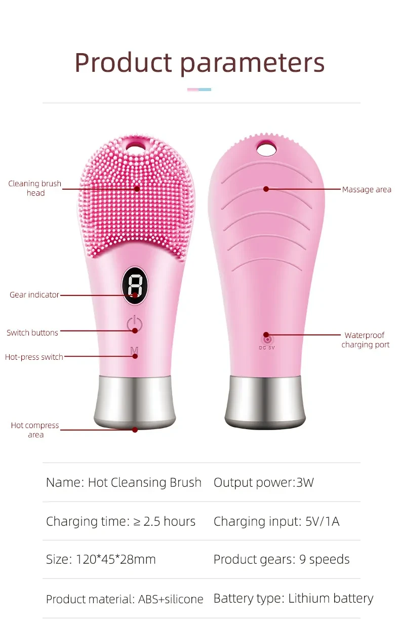Silicone Gel Cleansing System Electric Beauty Facial Cleansing Instrument