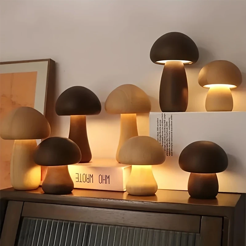 1pc 3-color LED mushroom light