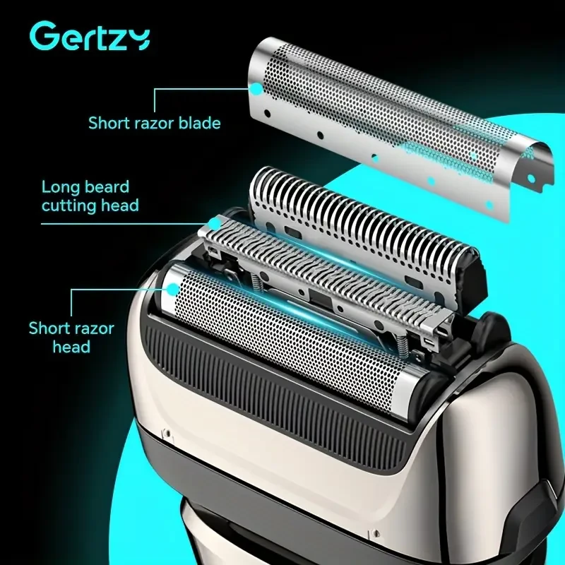 GERTZY USB Rechargeable Men'S Shaver with Sideburn Trimmer