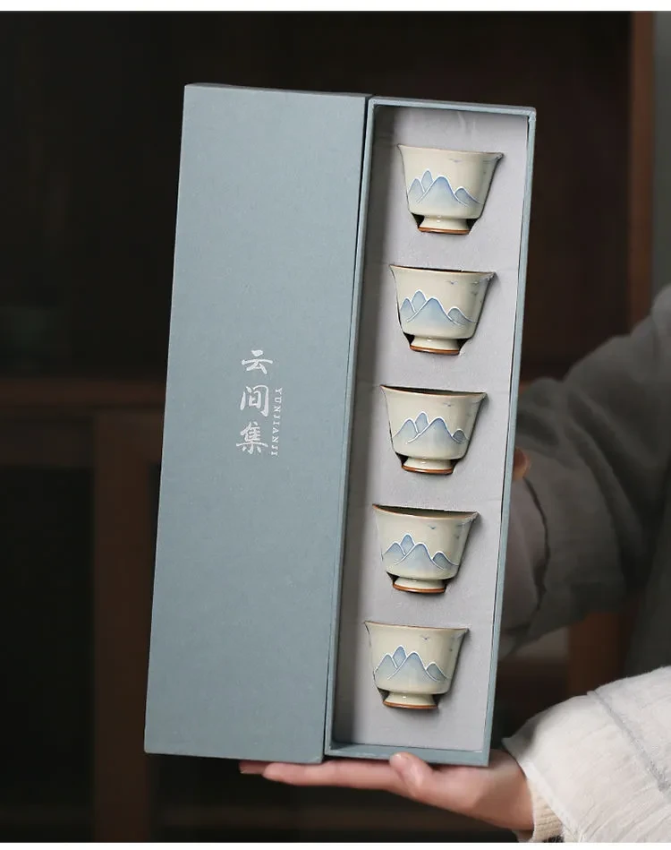 Hand Painted Tea Cup Underglaze Porcelain Household Tea Savoring Cup