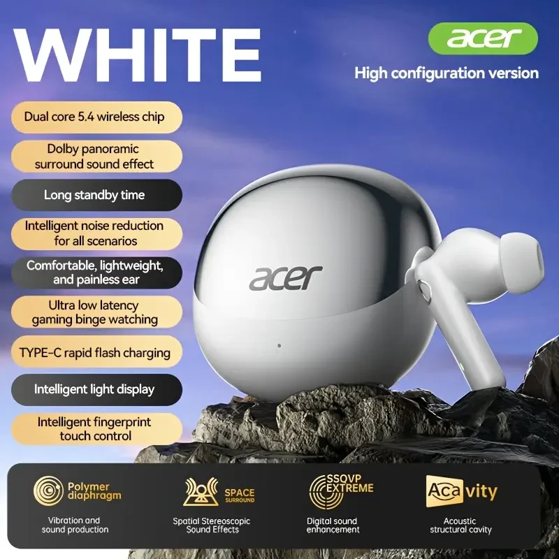 ACER TWS Wireless Headphones Noise Cancellation