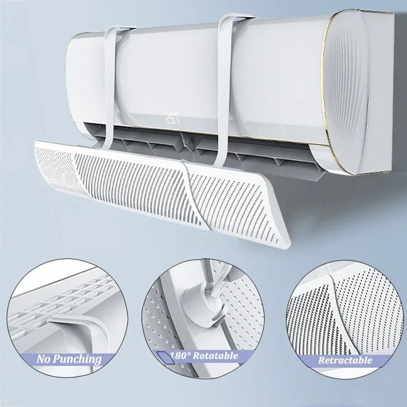Universal Air Conditioner Wind Deflector  Adjustable Shade