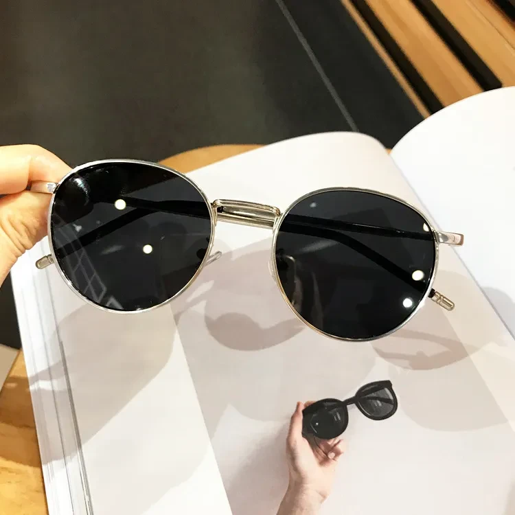 Polarized Sunglasses Women's Round Face Glasses Moist Anti-UV Sunglasses Men