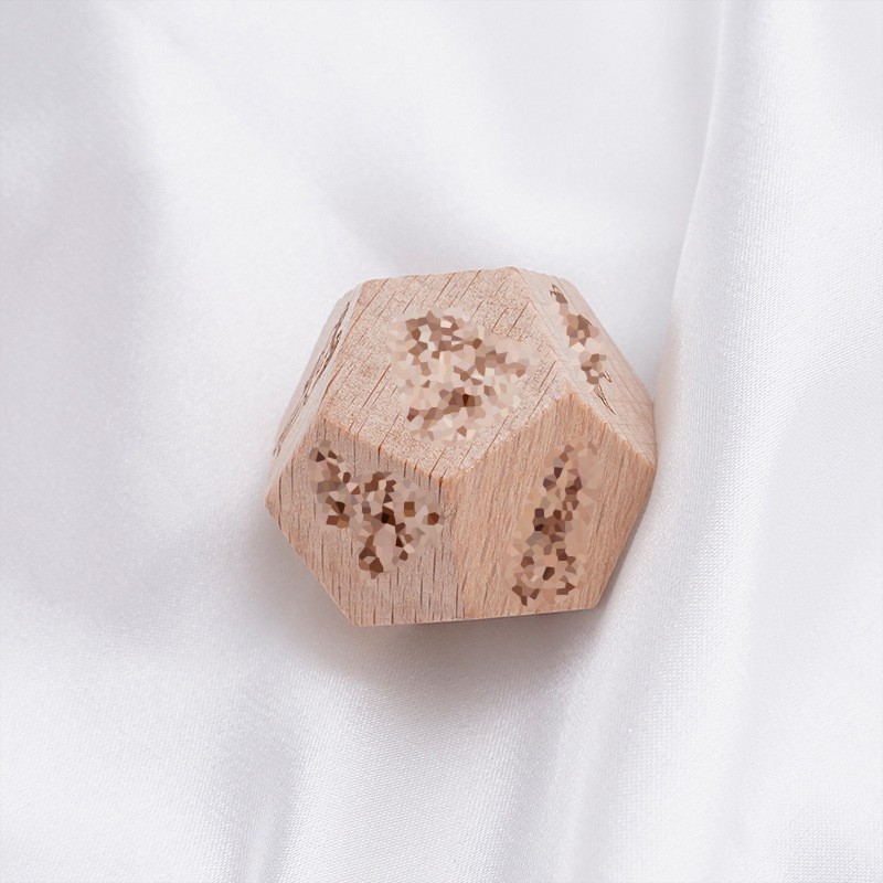 Wooden Lotus Beech Box Dice