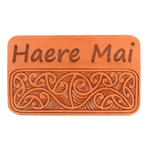 Haere Mai Wood Sign