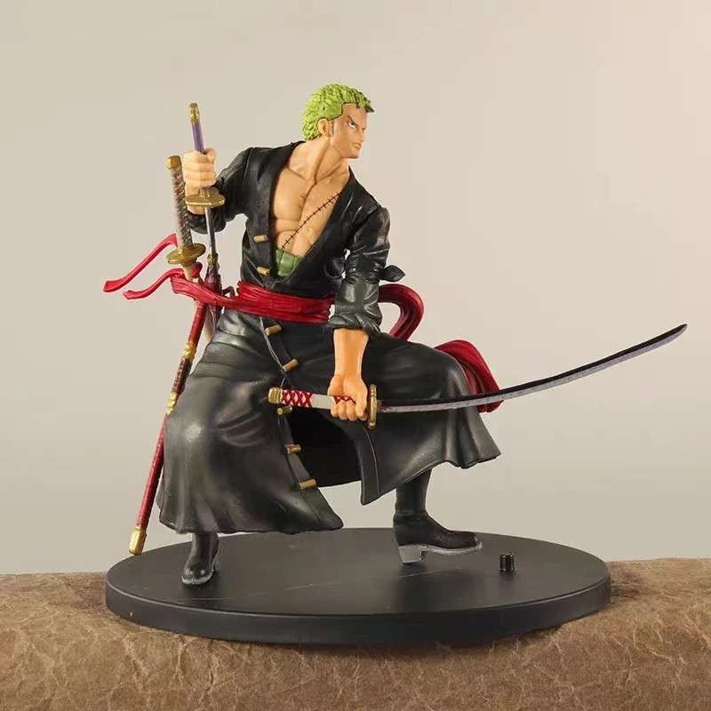 Anime Figure One Piece Action Roronoa Zoro Three-Knife Collection Model