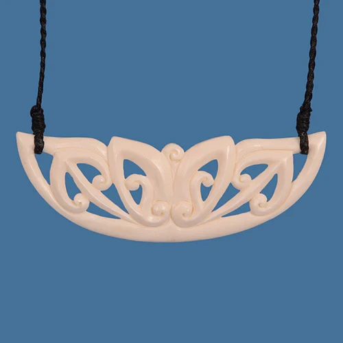 Kowhaiwhai Ngatu Kaka Pendant Necklace