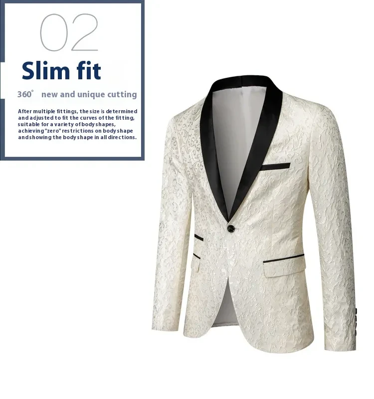 Men's Business Casual Suit Men's Slim Fit Two-piece Suit