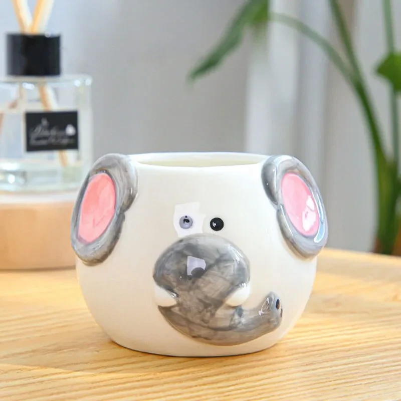Cartoon animal succulent flower pot